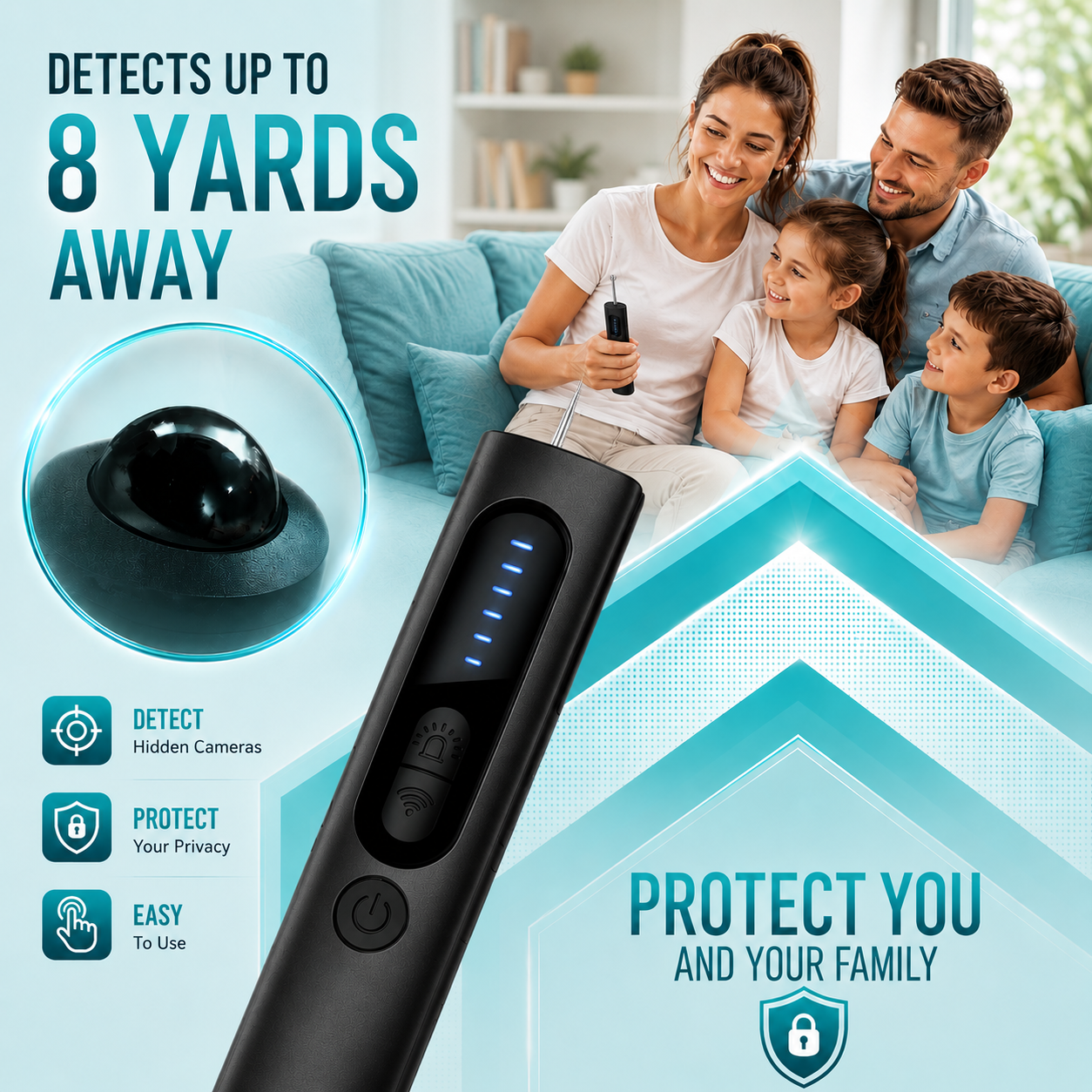 Vivomend™ Hidden Camera Detector (Military Grade, with built-in RF and GPS Tracking Detection)