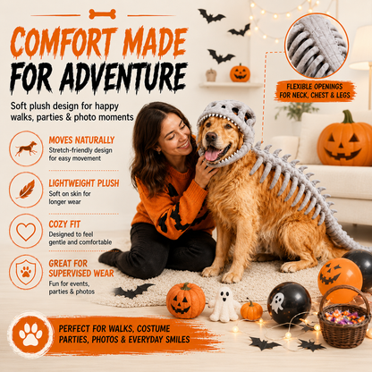 Vivomend Dinosaur Skeleton Pet Costume