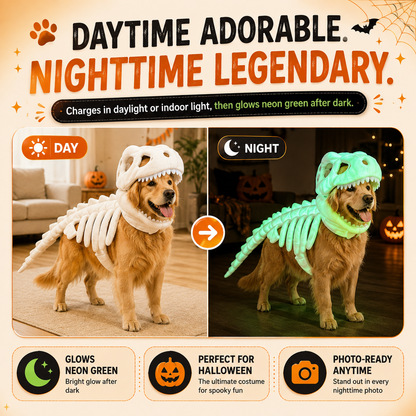 Vivomend Dinosaur Skeleton Pet Costume
